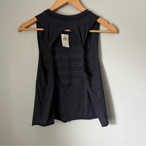 Abercrombie & Fitch NY Navy Blue Anonymous Twisted Open Back Tank Top Sz XS NWT - Picture 8 of 13